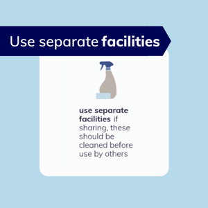 How to self isolate - use separate facilities